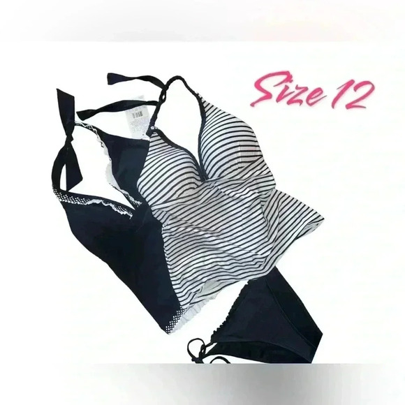 Two tankini tops size 12 - Picture 1 of 3